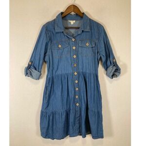 Kings Road | Dresses | Polka Dot Jean Mini Dress | Poshmark